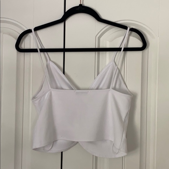Zara white knotted crop top - Picture 3 of 3